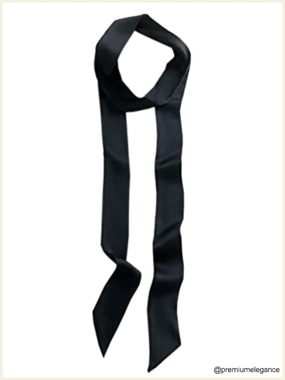 Satin Polyester Skinny Scarf Necktie 78.7" Long Solid Fashion Scarf